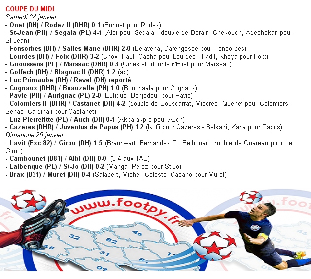 Coupe du Midi - 16e de finale (source footpy.fr)